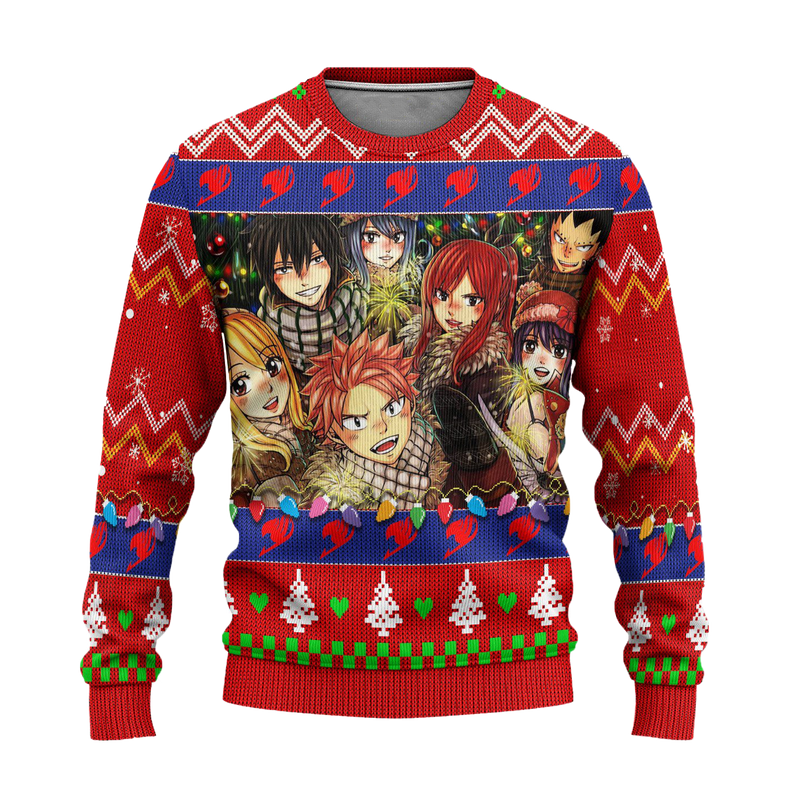 Fairy Tail Anime Ugly Christmas Sweater Custom Xmas Gift Nearkii