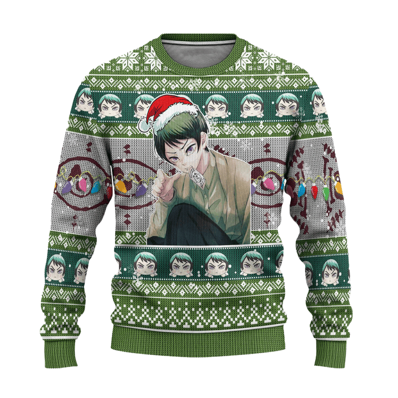 Demon Slayer Yushiro Anime Ugly Christmas Sweater Xmas Gift