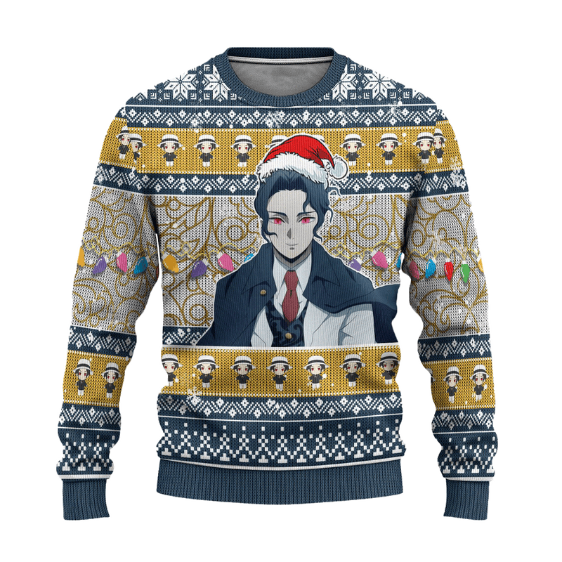 Demon Slayer Muzan Kibutsuji Anime Ugly Christmas Sweater Xmas Gift Nearkii