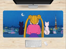 Lofi Sailor Moon Artemis And Luna Cats Mouse Mat Nearkii