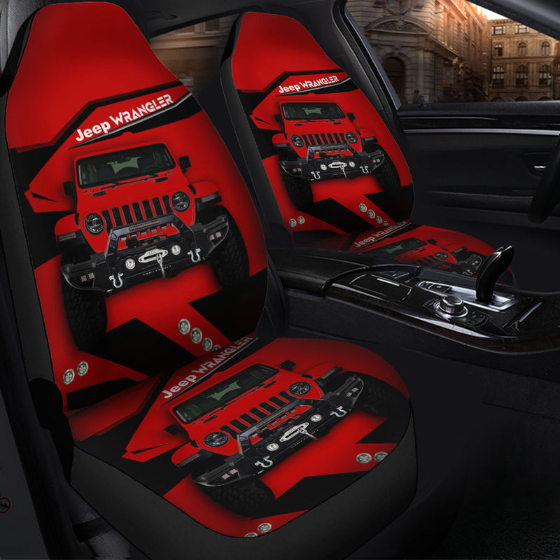 Jeep Red Premium Custom Car Seat Covers Decor Protectors Nearkii