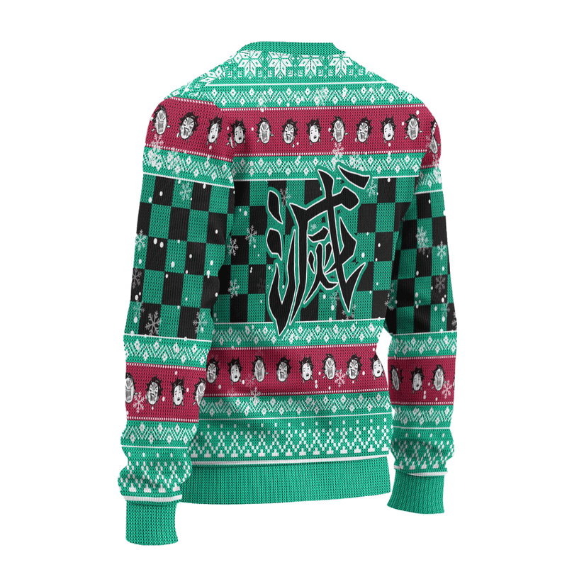 Demon Slayer Tanjiro Kamado Anime Ugly Christmas Sweater Xmas Gift Nearkii