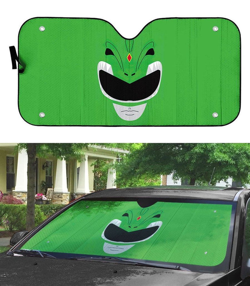 Mighty Morphin Power Rangers Green Ranger Custom Car Auto Sunshade Windshield Accessories Decor Gift Nearkii