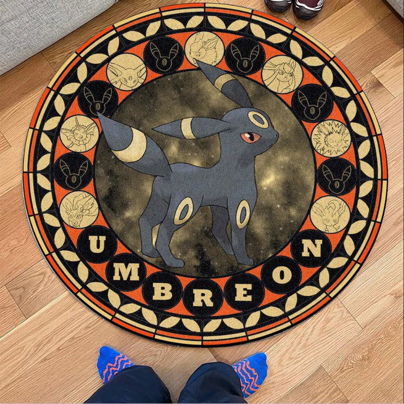 Pokemon Umbreon Round Carpet Rug Bedroom Livingroom Home Decor Nearkii