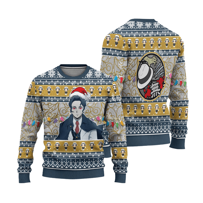 Demon Slayer Muzan Kibutsuji Anime Ugly Christmas Sweater Xmas Gift Nearkii