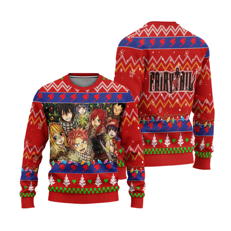 Fairy Tail Anime Ugly Christmas Sweater Custom Xmas Gift Nearkii