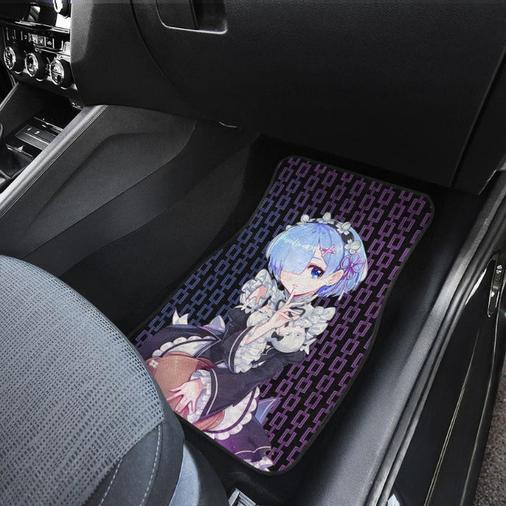 Rem And Ram Car Floor Mats Custom ReZero Anime Car Accessories Nearkii
