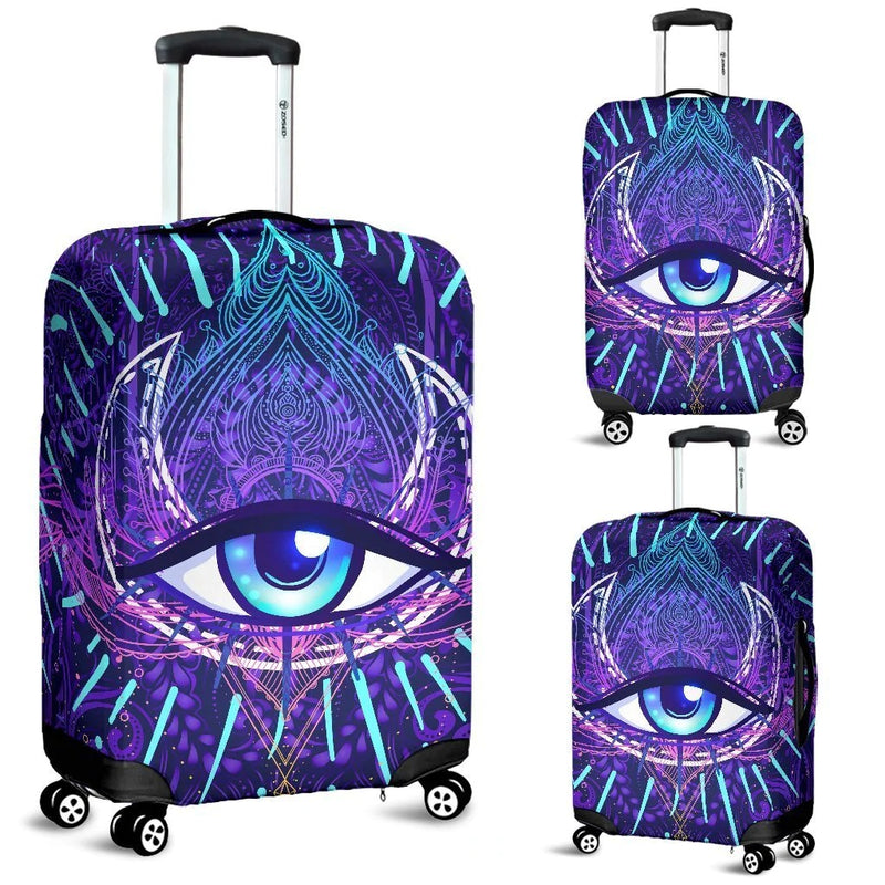 Third Eye Moon Mandala Luggage Cover Suitcase Protector Nearkii