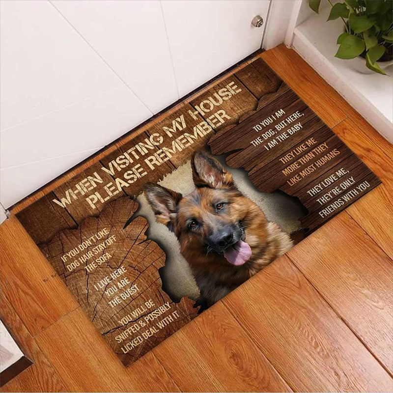 When Visiting My House German Shepherd Dog Doormat Home Decor Nearkii