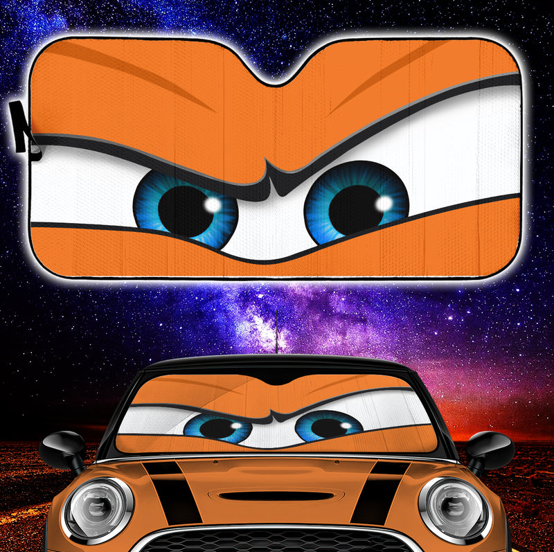 Orange Angry Eyes Car Auto Sun Shades Nearkii