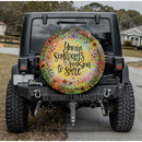 Sunshine Hippie Happy Jeep Car Spare Tire Cover Gift For Campers Nearkii