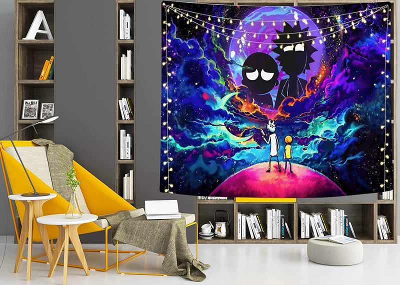 Rick And Morty Galaxy Tapestry Room Decor Nearkii