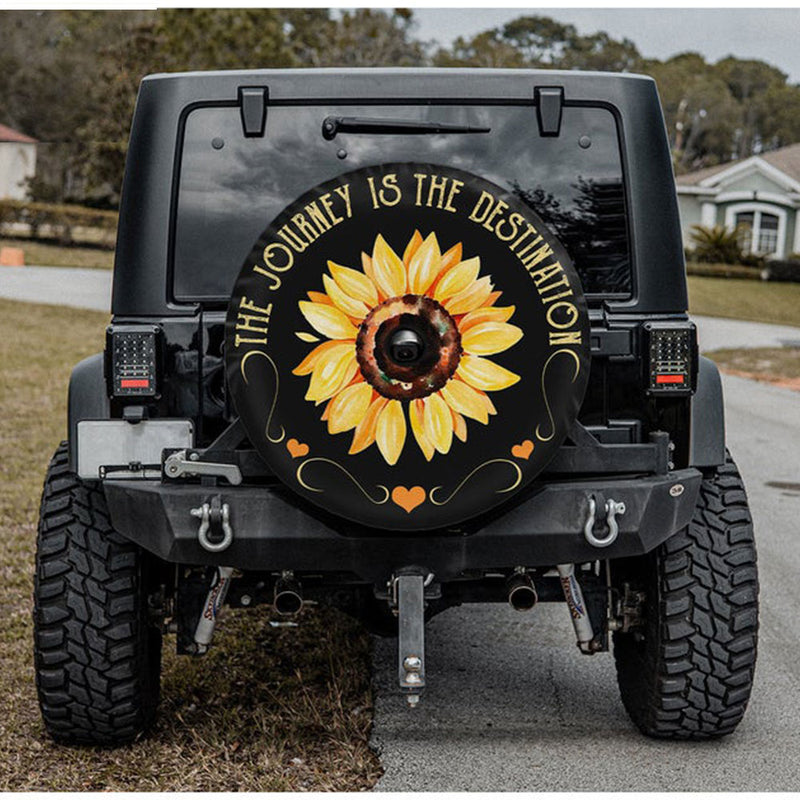 The Journey Is The Destination Jeep Car Spare Tire Cover Gift For Campers Nearkii