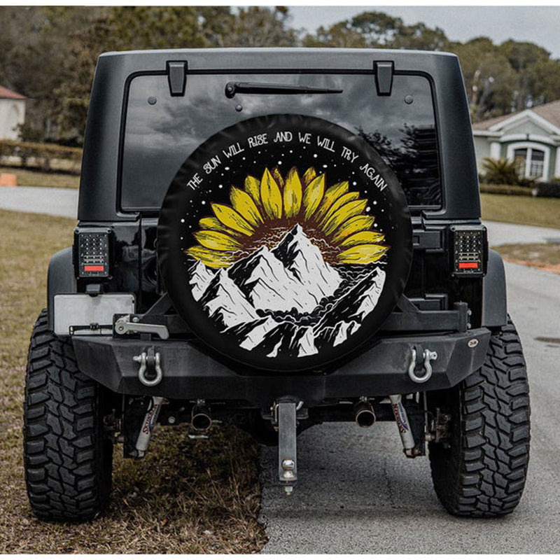 The Sun Will Rise Jeep Car Spare Tire Cover Gift For Campers Nearkii