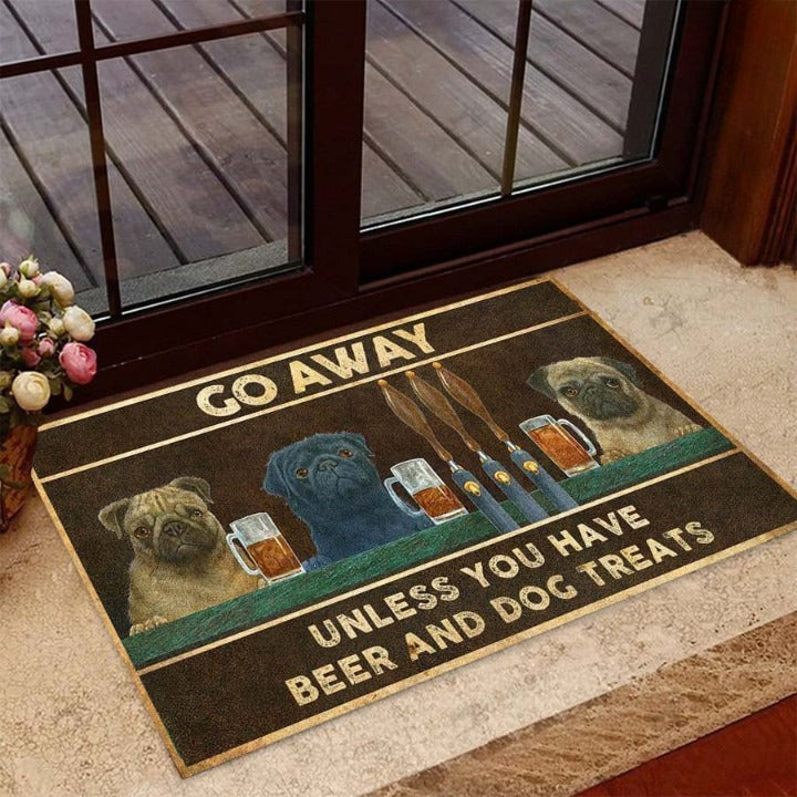 Go Away Unless You Have Beer And Dog Treats Doormat Home Decor Nearkii