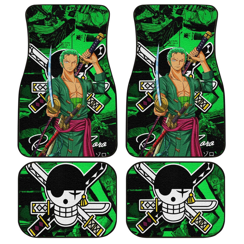 Roronoa Zoro Car Floor Mats Custom One Piece Anime Car Accessories Nearkii