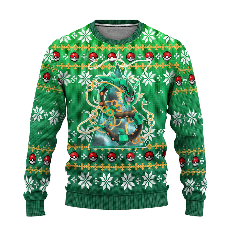 Pokemon Rayquaza Anime Ugly Christmas Sweater Xmas Gift Nearkii