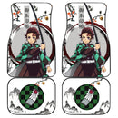 Demon Slayer Car Floor Mats Anime Tanjiro Japanese Style Car Accessories Nearkii