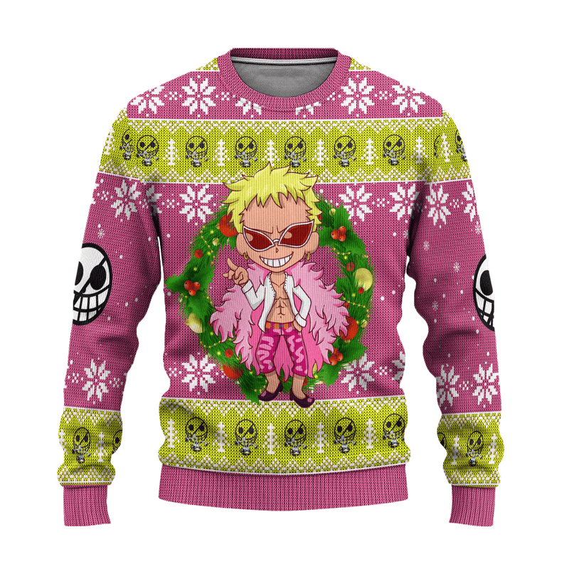 One Piece - Donquixote Anime Ugly Christmas Sweater Xmas Gift Nearkii