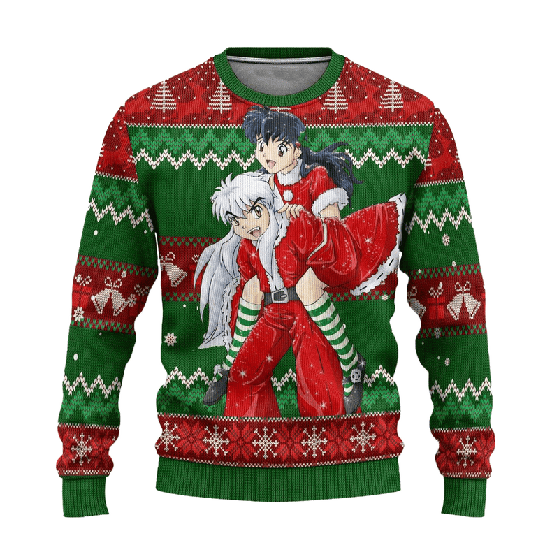 Inuyasha x Kagome Inuyasha Anime Ugly Christmas Sweater Xmas Gift Nearkii