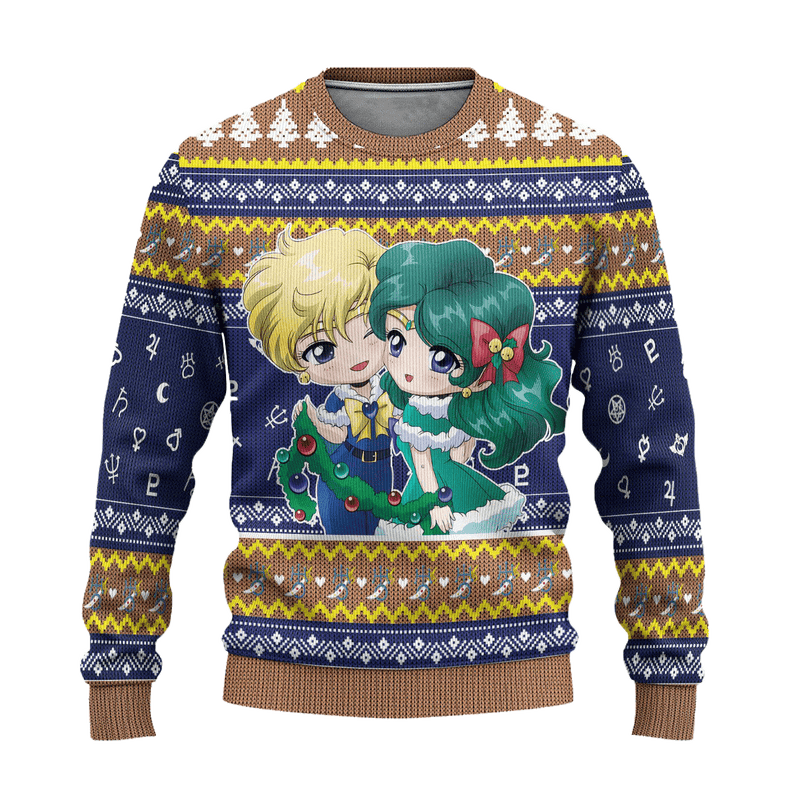 Sailor Uranus Ugly Christmas Sweater Sailor Moon Anime Xmas Gift Nearkii