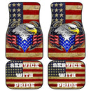 US Independence Day Eagle Service With Pride US Flag Custom Car Floor Mats Car Accessories Nearkii