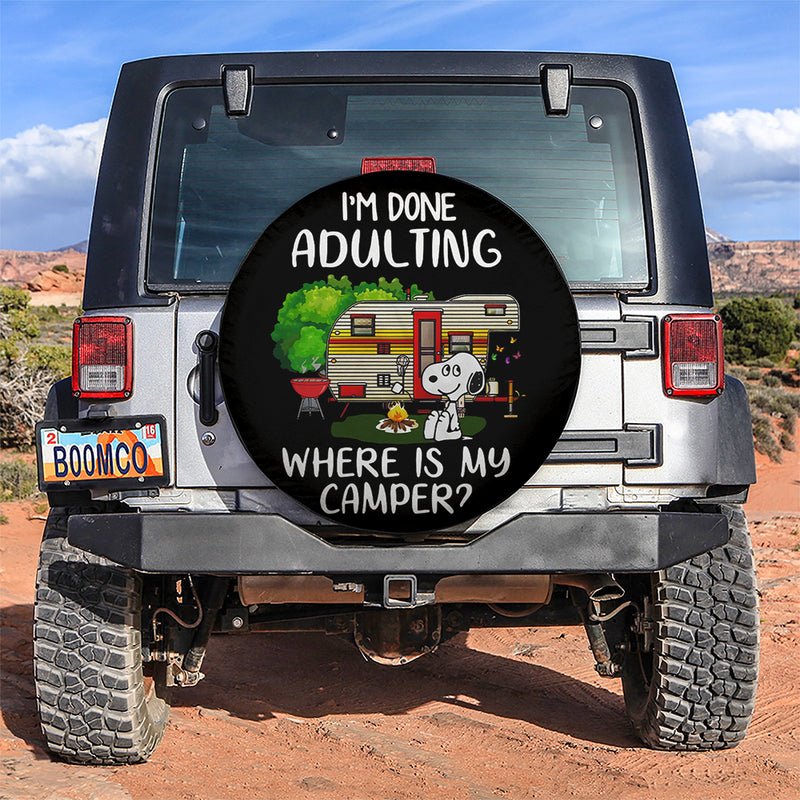 Where Is My Camper Snoopy Car Spare Tire Covers Gift For Campers Nearkii