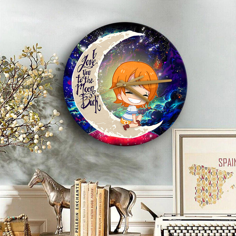 Nami One Piece Love You To The Moon Galaxy Wood Wall Clock Nearkii