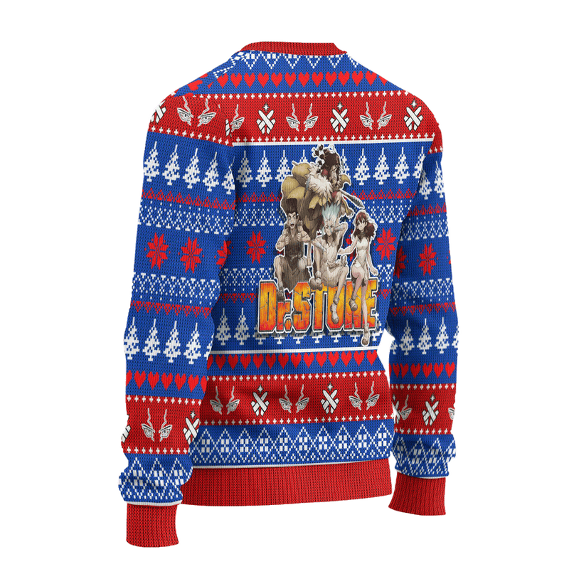 Dr Stone Anime Ugly Christmas Sweater Custom Characters Xmas Gift Nearkii