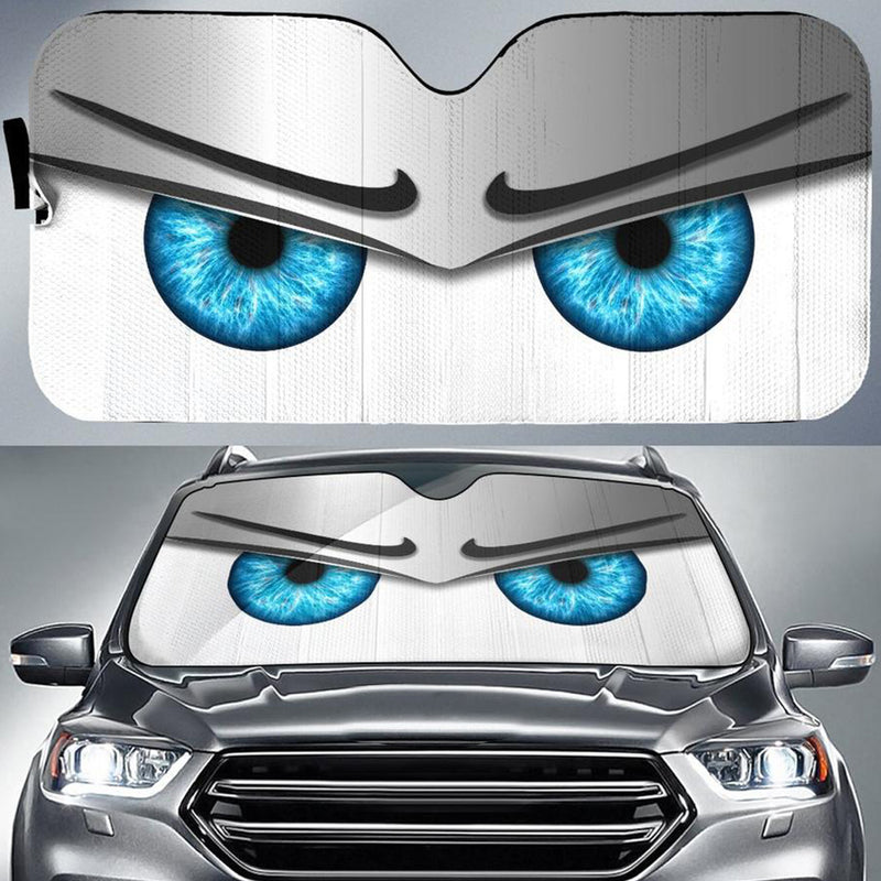 White Funny Angry Cartoon Eyes Car Auto Sun Shades Windshield Accessories Decor Gift Nearkii