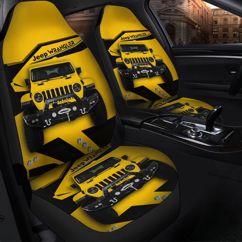 Jeep Yellow Premium Custom Car Seat Covers Decor Protectors Nearkii