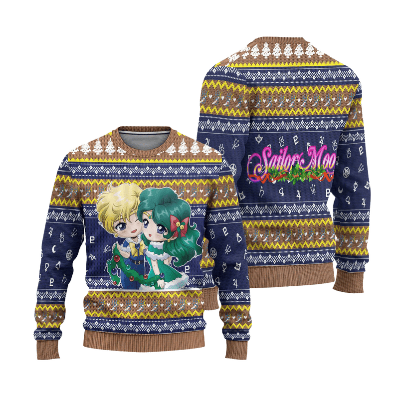 Sailor Uranus Ugly Christmas Sweater Sailor Moon Anime Xmas Gift Nearkii