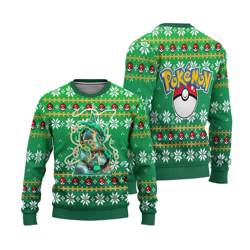 Pokemon Rayquaza Anime Ugly Christmas Sweater Xmas Gift Nearkii