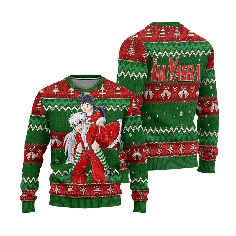 Inuyasha x Kagome Inuyasha Anime Ugly Christmas Sweater Xmas Gift Nearkii