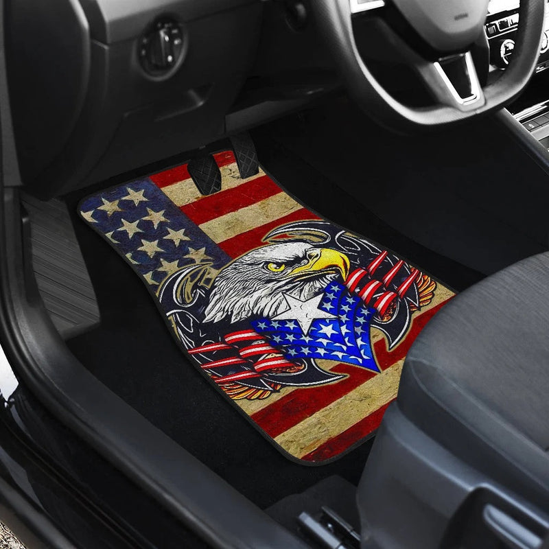 US Independence Day Eagle Service With Pride US Flag Custom Car Floor Mats Car Accessories Nearkii
