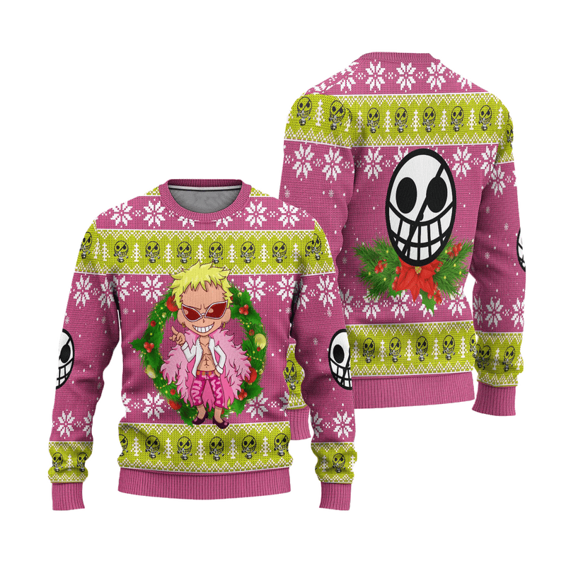 One Piece - Donquixote Anime Ugly Christmas Sweater Xmas Gift Nearkii