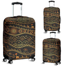 Gold African Design Luggage Cover Suitcase Protector Nearkii
