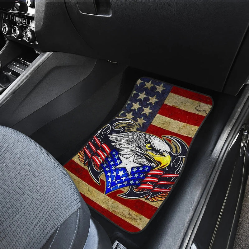 US Independence Day Eagle Service With Pride US Flag Custom Car Floor Mats Car Accessories Nearkii