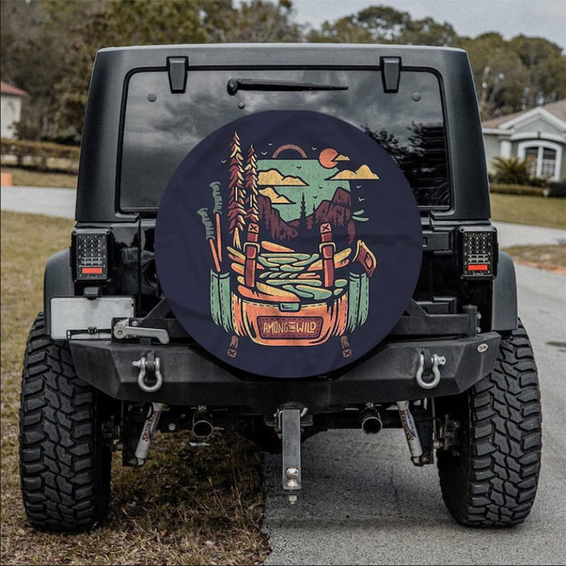 Amazing Of Wild Hippie Vintage Jeep Car Spare Tire Cover Gift For Campers Nearkii