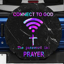 Connected To God-Password Prayer Jeep Car Spare Tire Cover Gift For Campers Nearkii