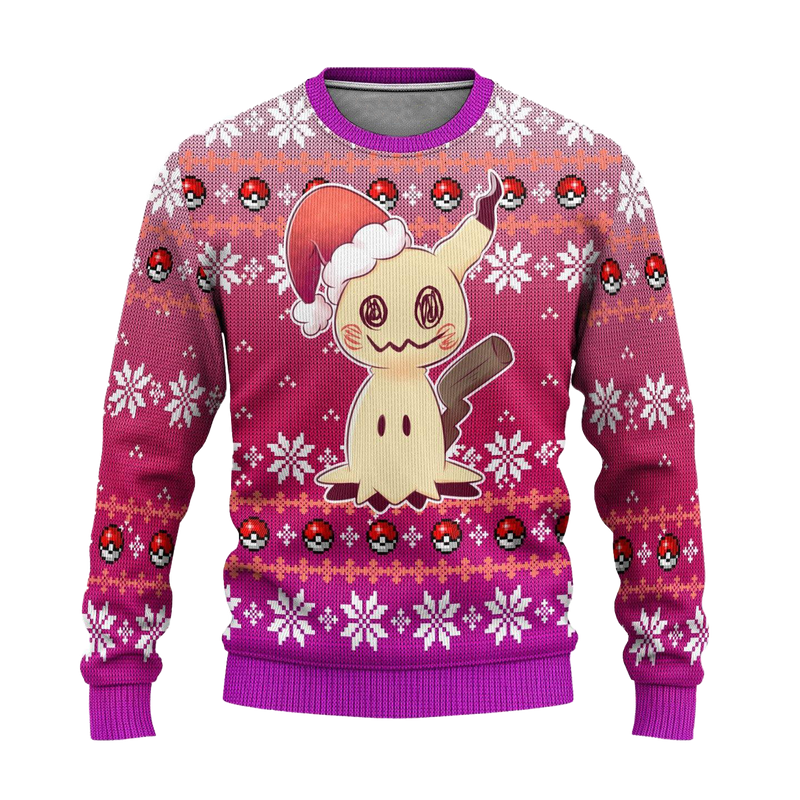 Pokemon Mimikyu Anime Ugly Christmas Sweater Xmas Gift Nearkii