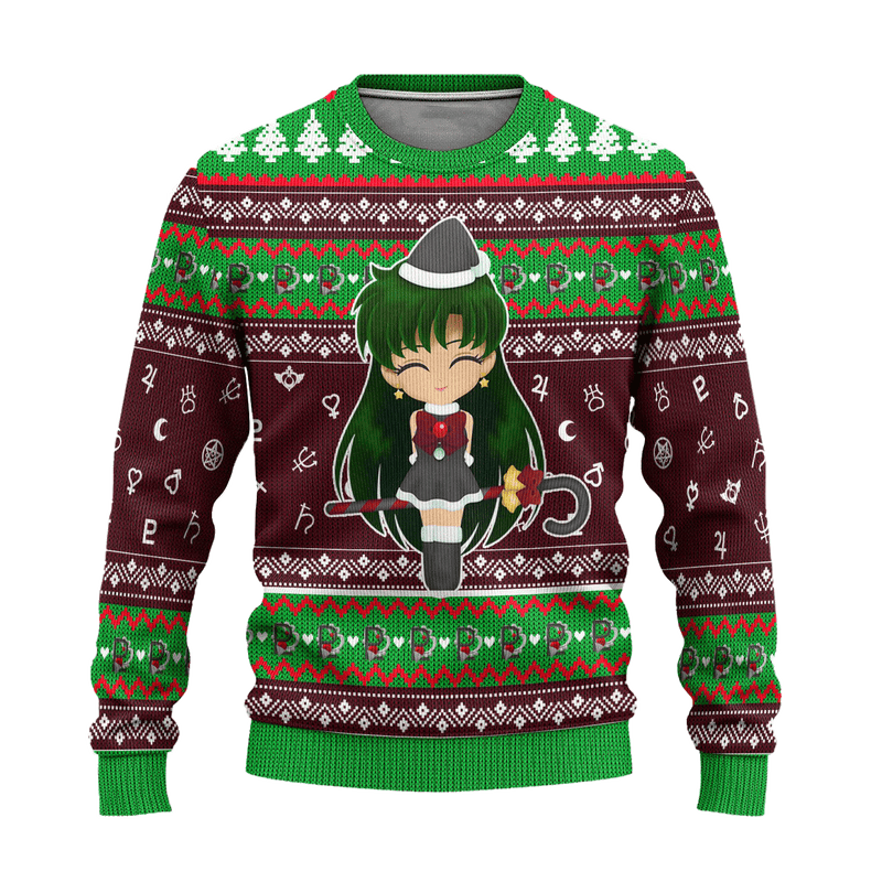 Sailor Pluto Ugly Christmas Sweater Sailor Moon Anime Xmas Gift Nearkii