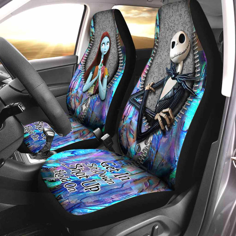 Get In Sit Down Shut Up Hold On-Nightmare Jack And Sally Seat Covers Nearkii