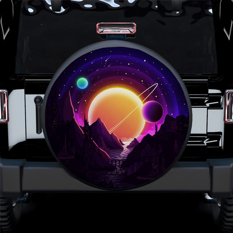 Space Galaxy Car Spare Tire Covers Gift For Campers Nearkii