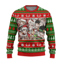 Dr Stone Anime Ugly Christmas Sweater Custom Green Xmas Gift Nearkii