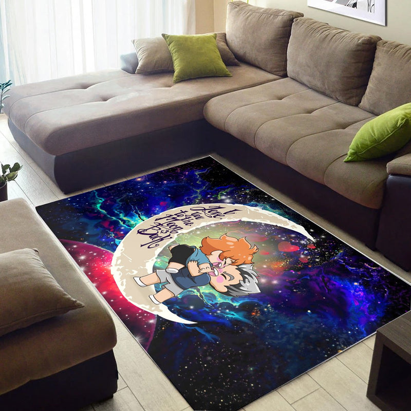 Bokuhina Love You To The Moon Galaxy Carpet Rug Home Room Decor Nearkii