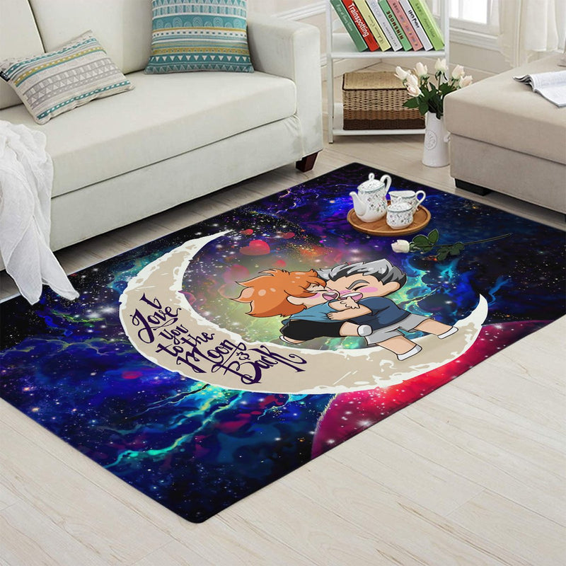 Bokuhina Love You To The Moon Galaxy Carpet Rug Home Room Decor Nearkii