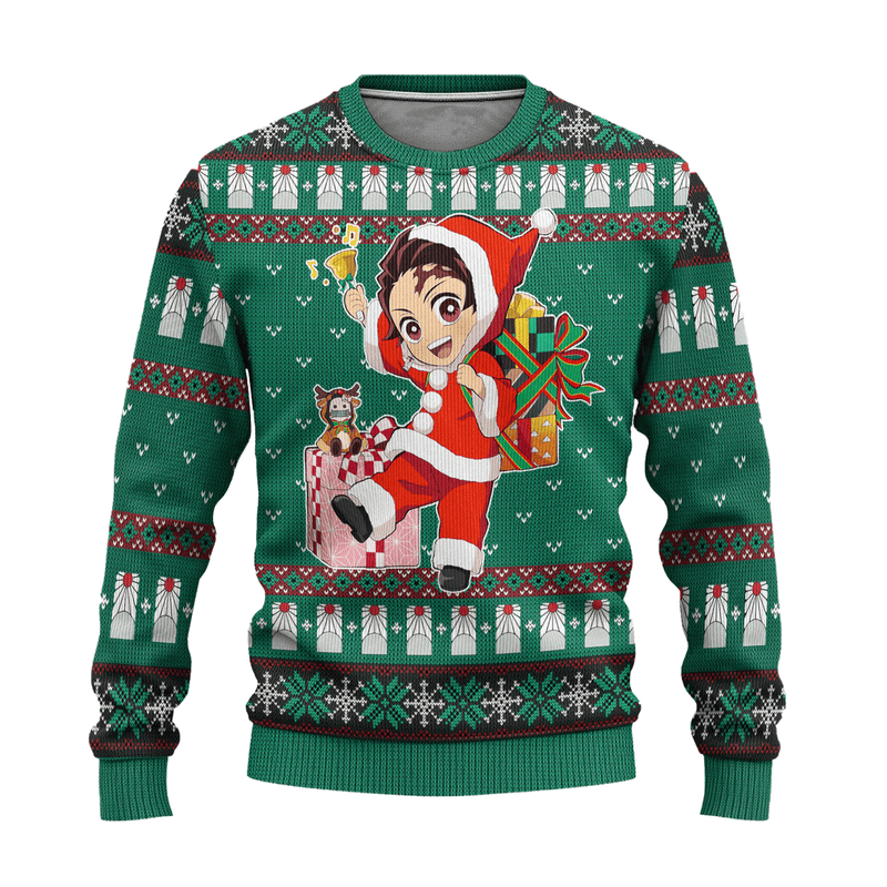 Tanjiro Kamado Demon Slayer Anime Ugly Christmas Sweater Xmas Gift Nearkii