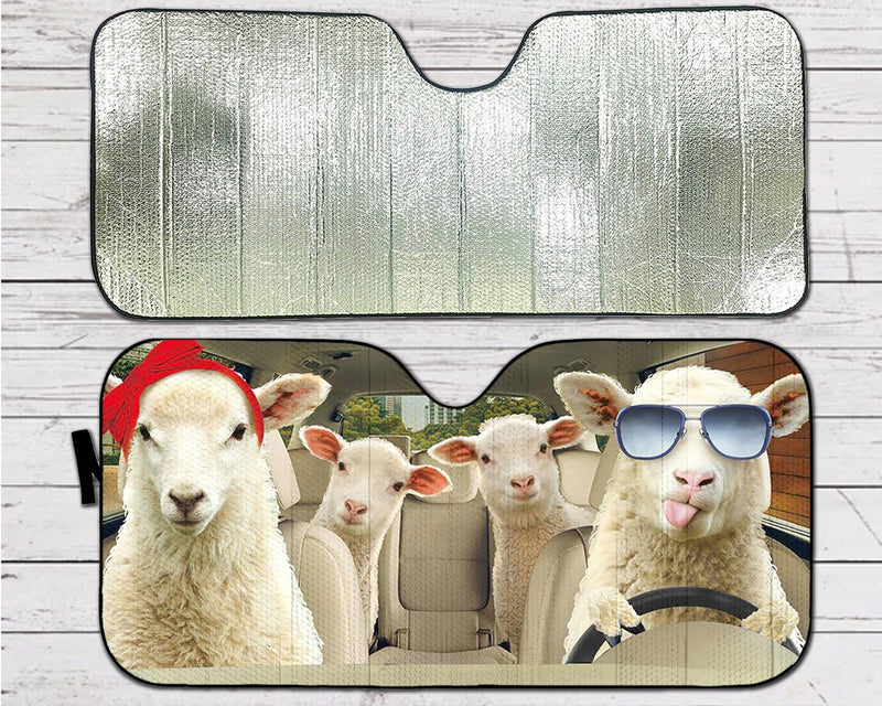 Sheep Family Driving Car Auto Sunshades Nearkii