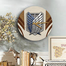 Attack On Titan Survey Corps Anime Wood Wall Clock Nearkii